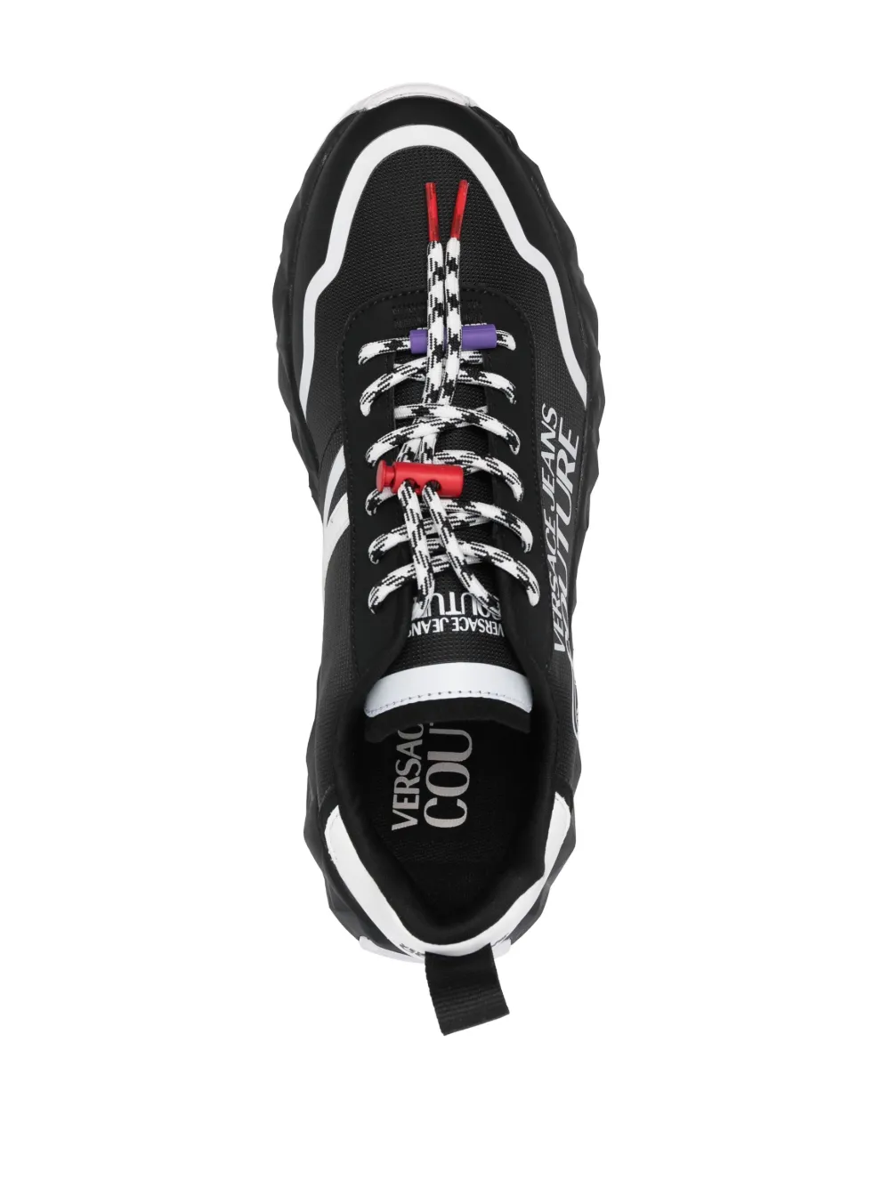 versace jeans couture logo print low top sneakers