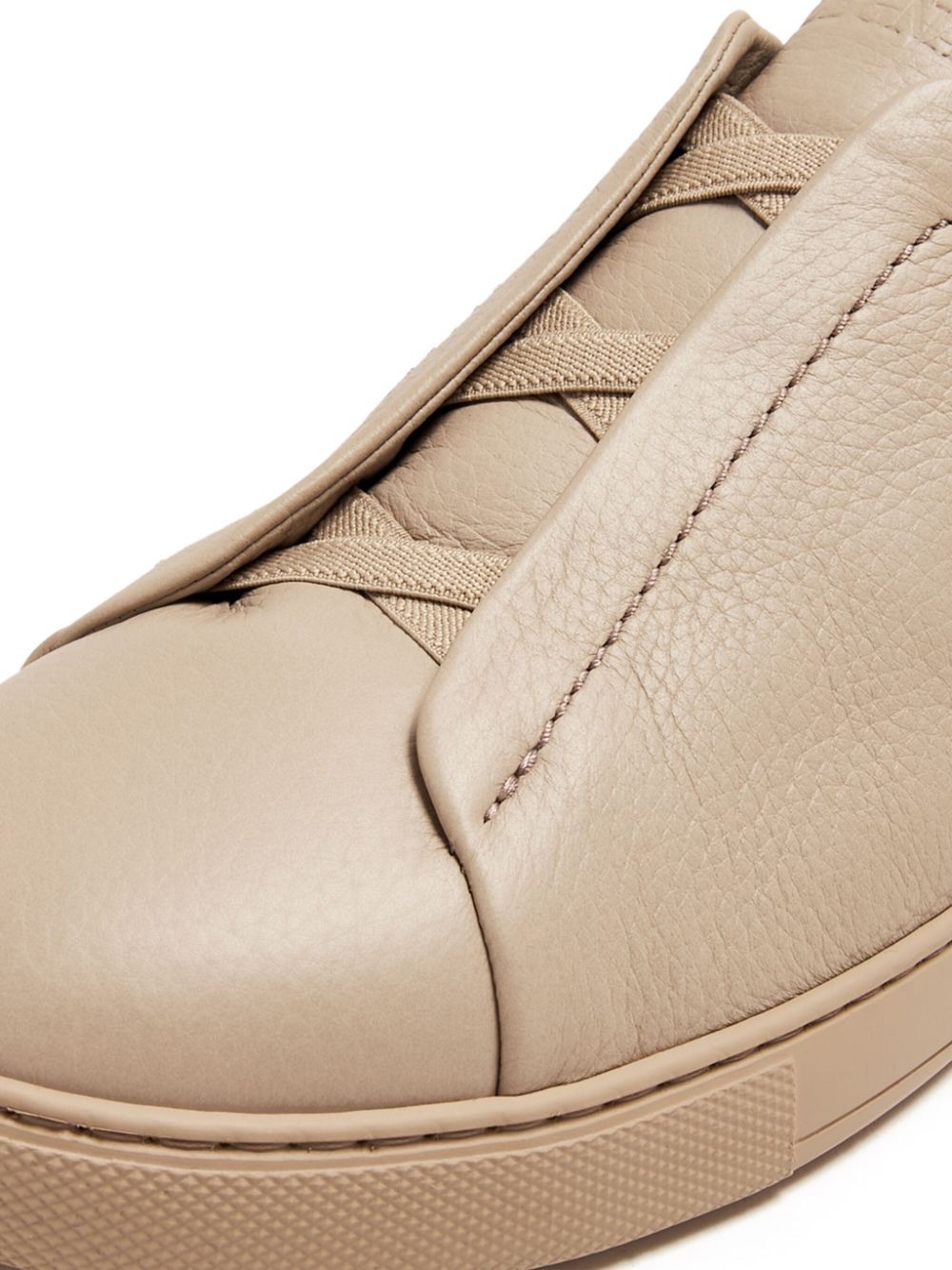 Zegna Triple Stitch leren sneakers - Beige