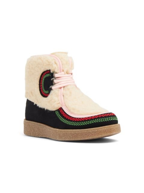 Stella McCartney Kids Borg organic cotton ankle boots