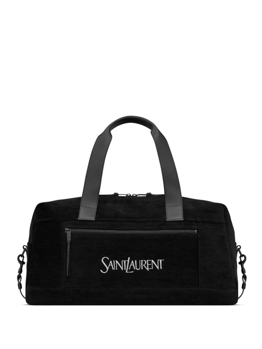 Saint Laurent Large Logo-print Duffle Bag In Black