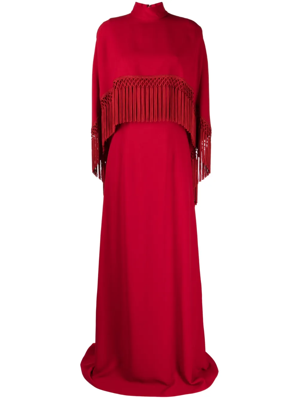Andrew Gn - caped fringed gown
