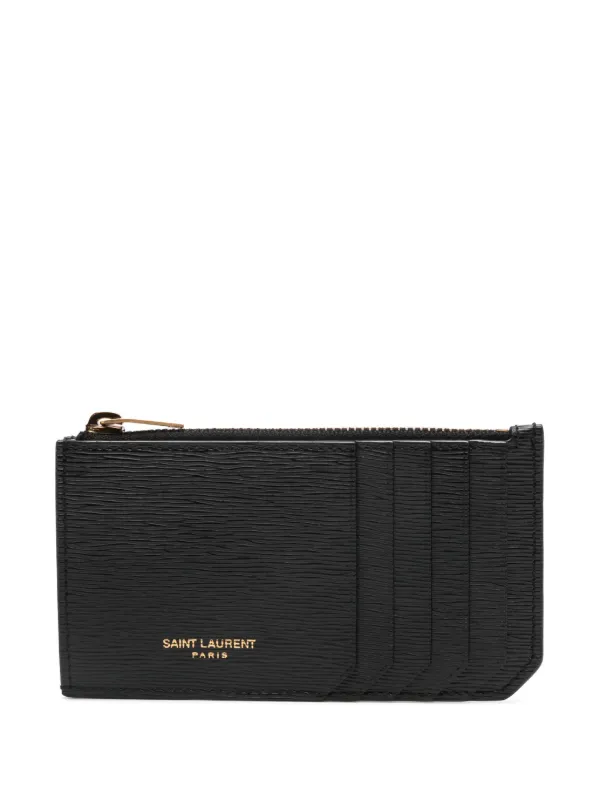Saint Laurent logo print Wallet Black FARFETCH AO