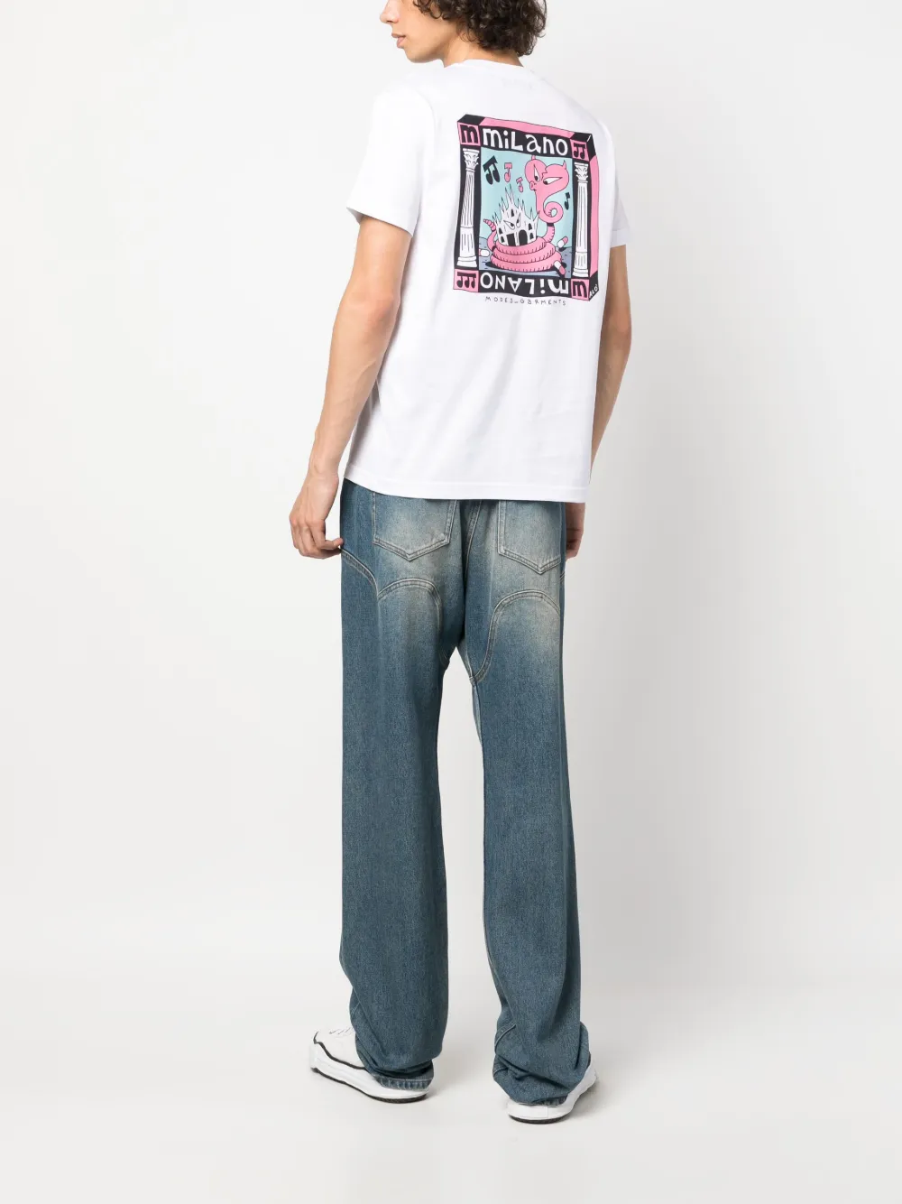 MODES GARMENTS T-shirt met logoprint - Wit