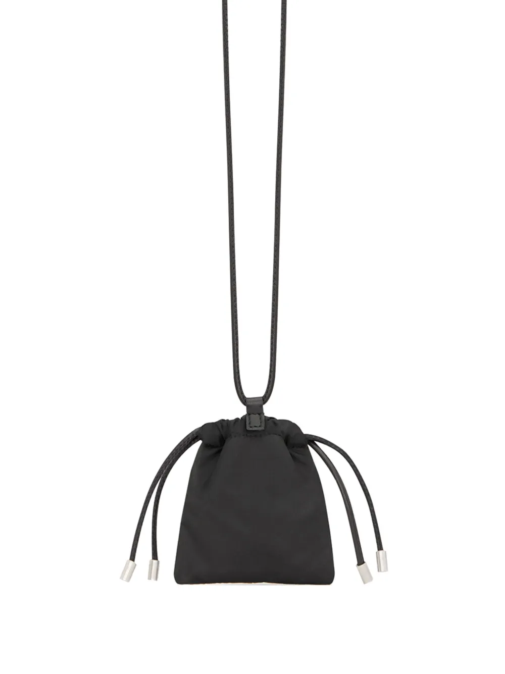 Shop Saint Laurent Drawstring-pouch Airpods Case In Black