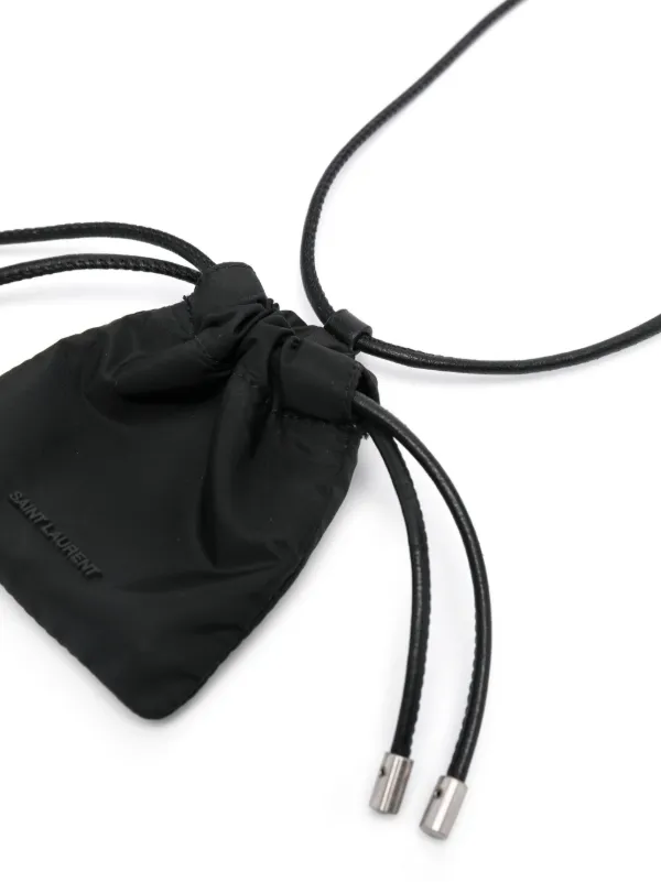 Saint Laurent logo-lettering AirPods Case | Black | FARFETCH