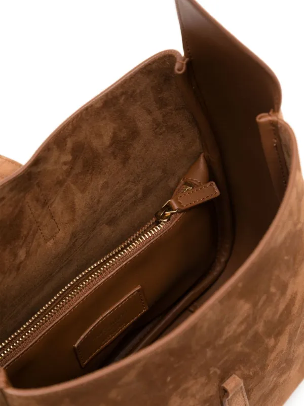 ショルダーバッグ・ポシェット Saint Laurent Brown Suede Le 5 A 7 Shoulder Bag Le 5 à 7 Small suede shoulder bag in brown - Saint Laurent