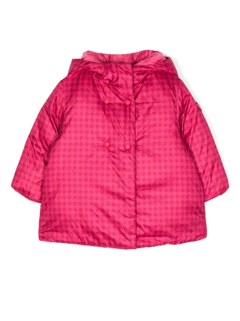 Emporio Armani Kids houndstooth-print padded hooded jacket