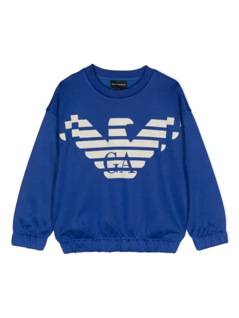 Emporio Armani Kids sudadera con monograma estampado