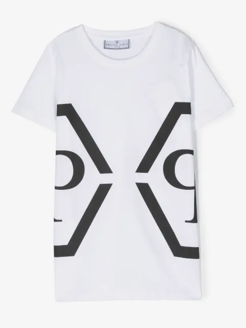 Philipp Plein Junior logo-print cotton T-shirt