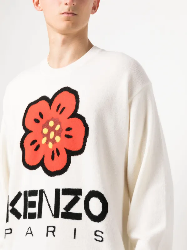 Kenzo Boke Flower intarsia-knit Wool Jumper - Farfetch