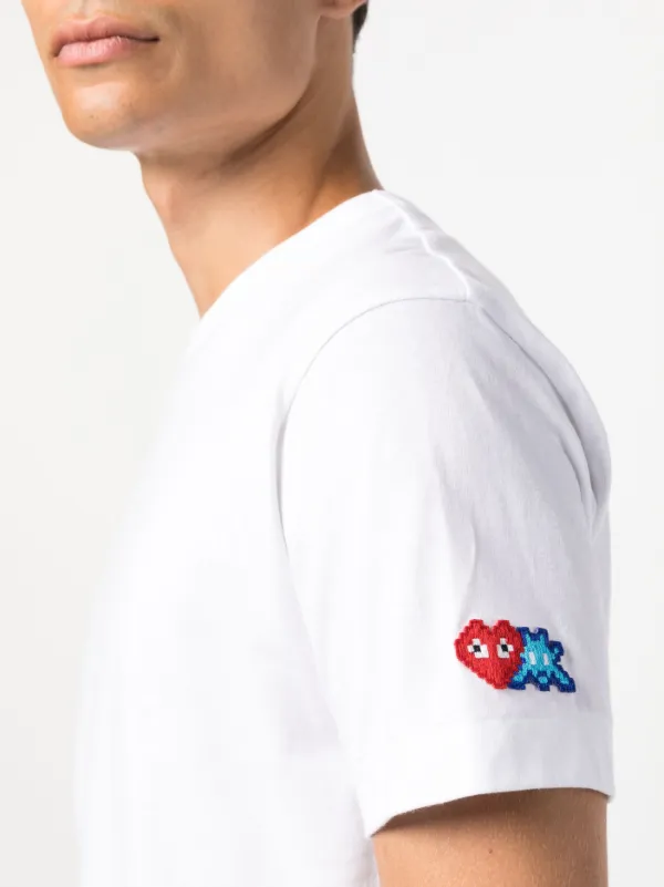 Comme Des Garçons Play logo-patch Cotton T-shirt | White | FARFETCH IN