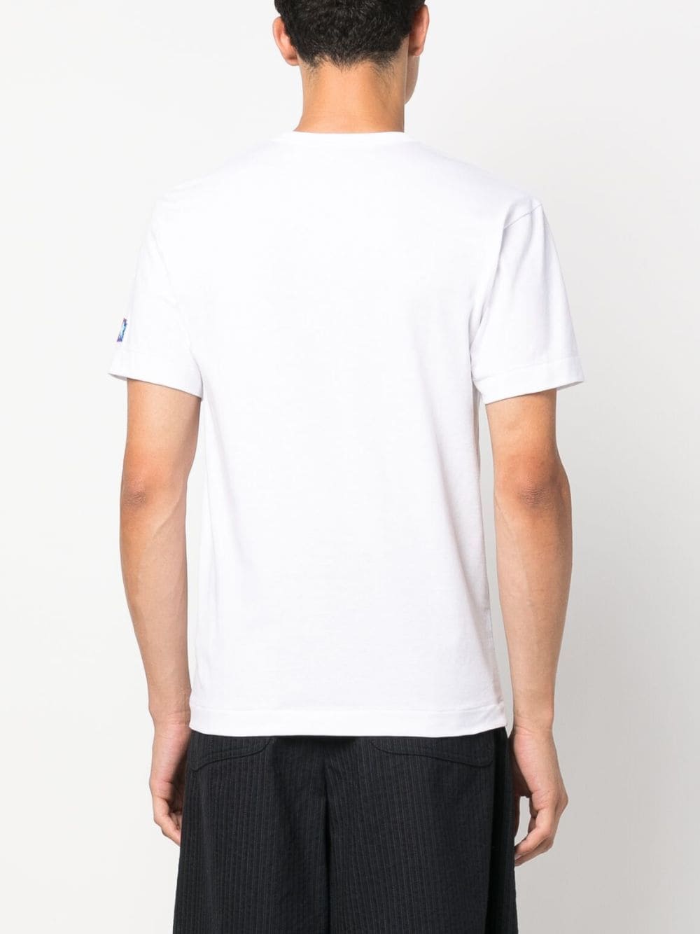 Shop Comme Des Garçons Play Logo-patch Cotton T-shirt In White