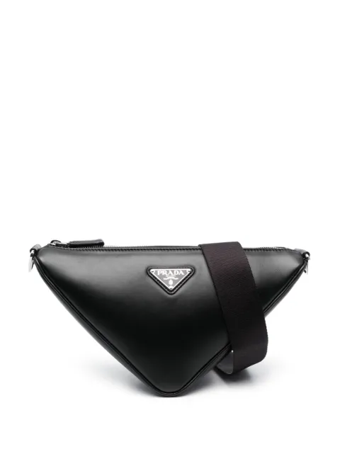 Prada Triangle logo plaque crossbody bag