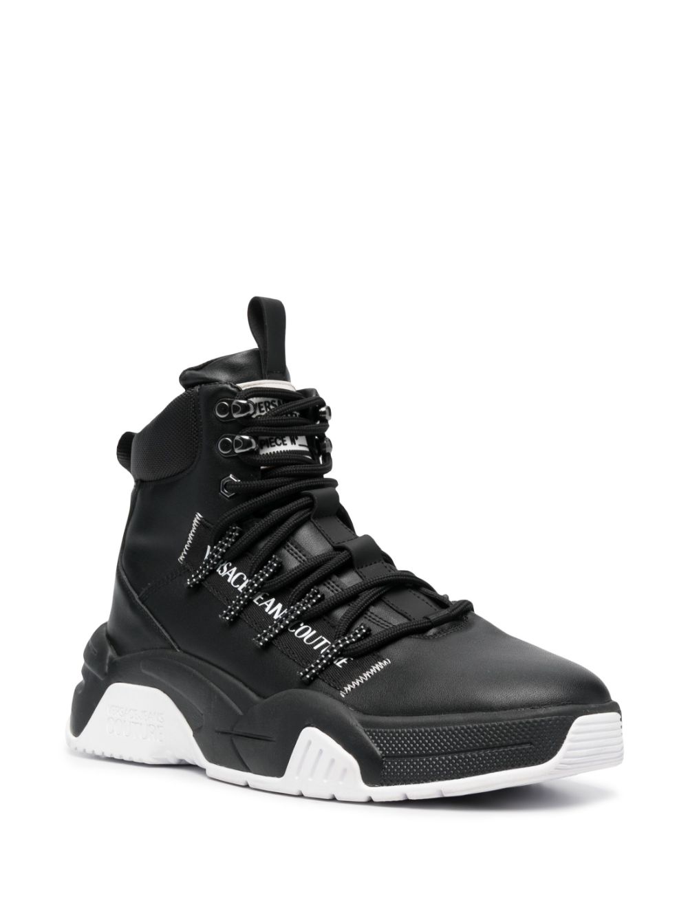 Versace Jeans Couture Sneakers met logoprint - Zwart