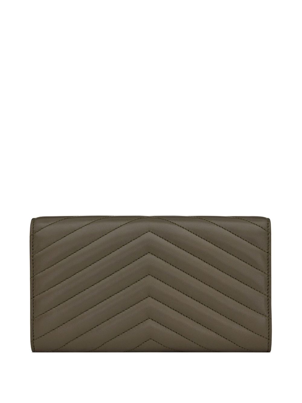 Shop Saint Laurent Cassandre Quilted Leather Wallet In Brown