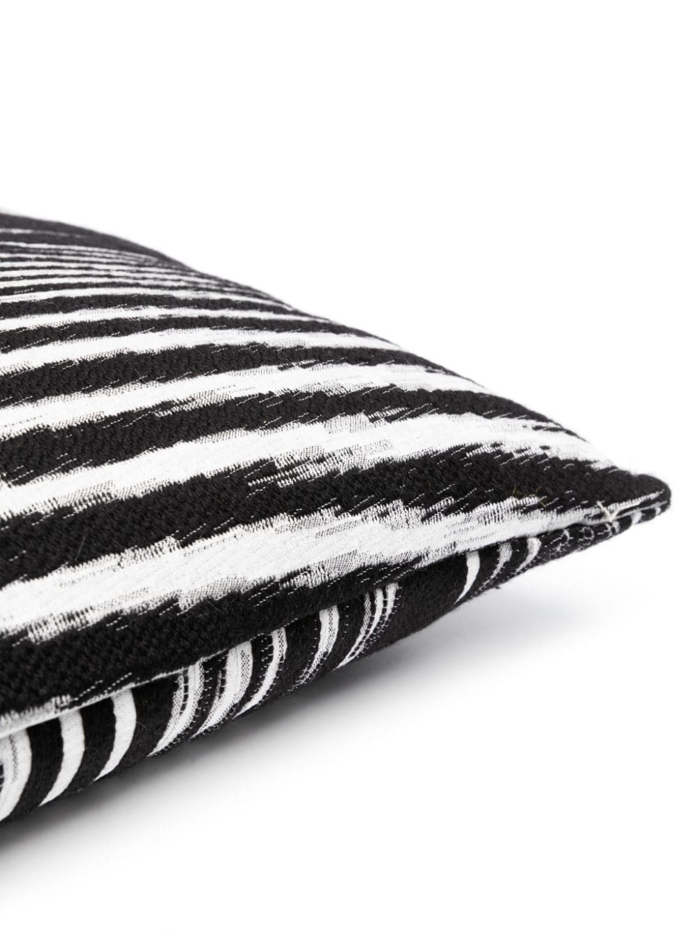 Shop Missoni Glitch Striped Cushion 40x40 In Black