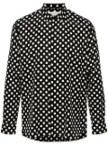 Saint Laurent polka-dot silk shirt - Black