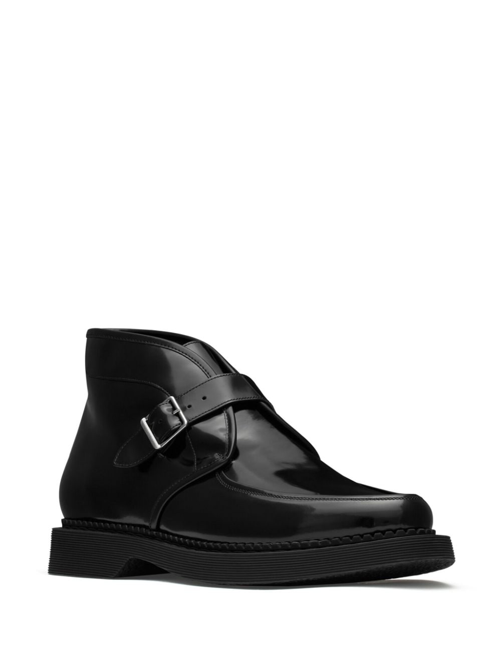 Shop Saint Laurent Teddy Monk-strap Ankle Boots In Black