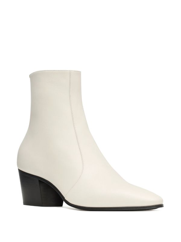 Saint laurent sales white boots