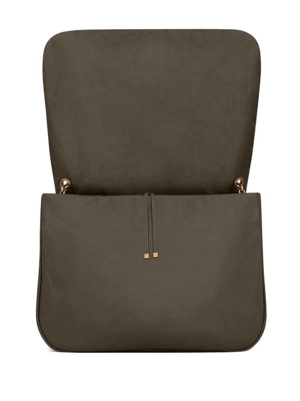 Shop Saint Laurent Jamie Geometric-panelled Shoulder Bag In Brown