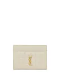 Saint Laurent Cassandre quilted card holder - White