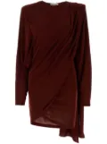 Saint Laurent draped-detail minidress - Red