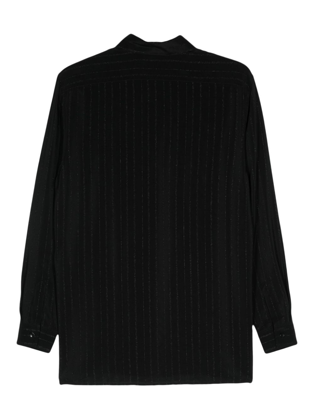 Saint Laurent pointed-collar striped shirt - Black