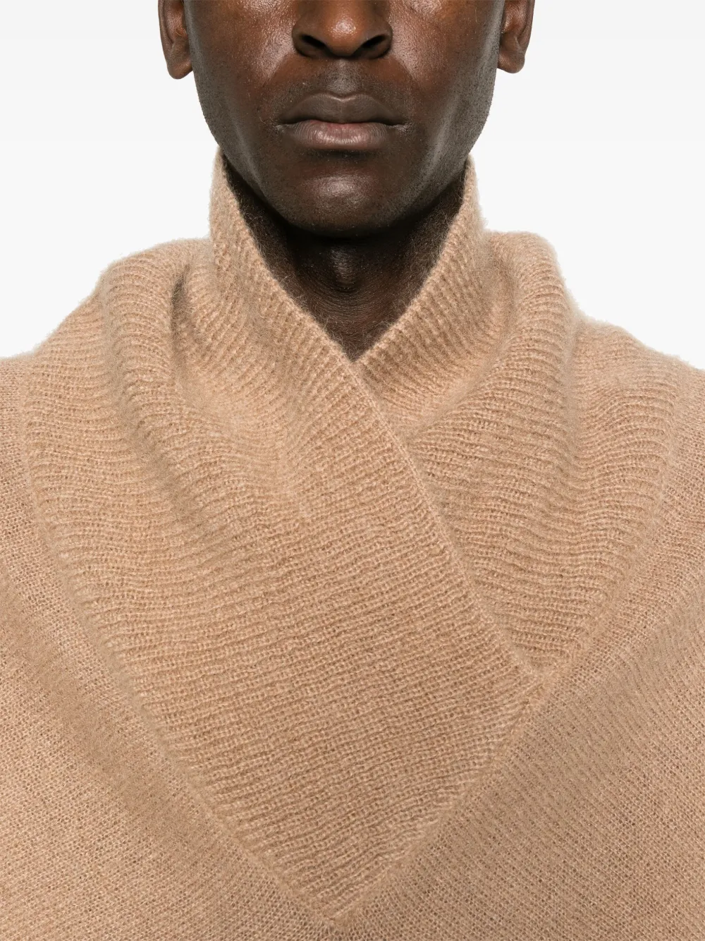 Saint Laurent Geborstelde trui Beige