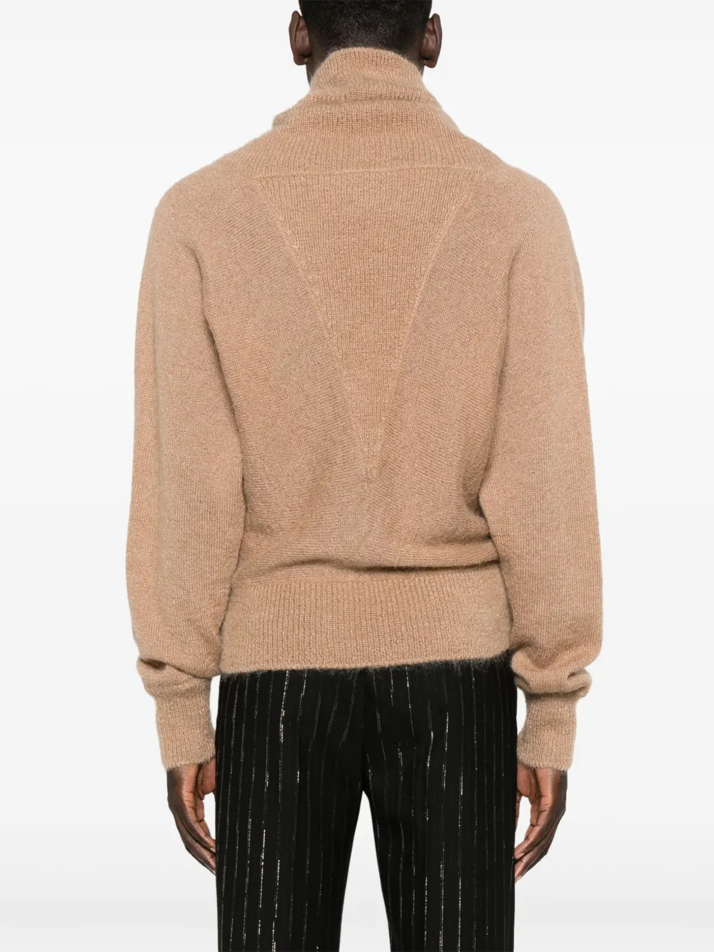Saint Laurent Geborstelde trui Beige
