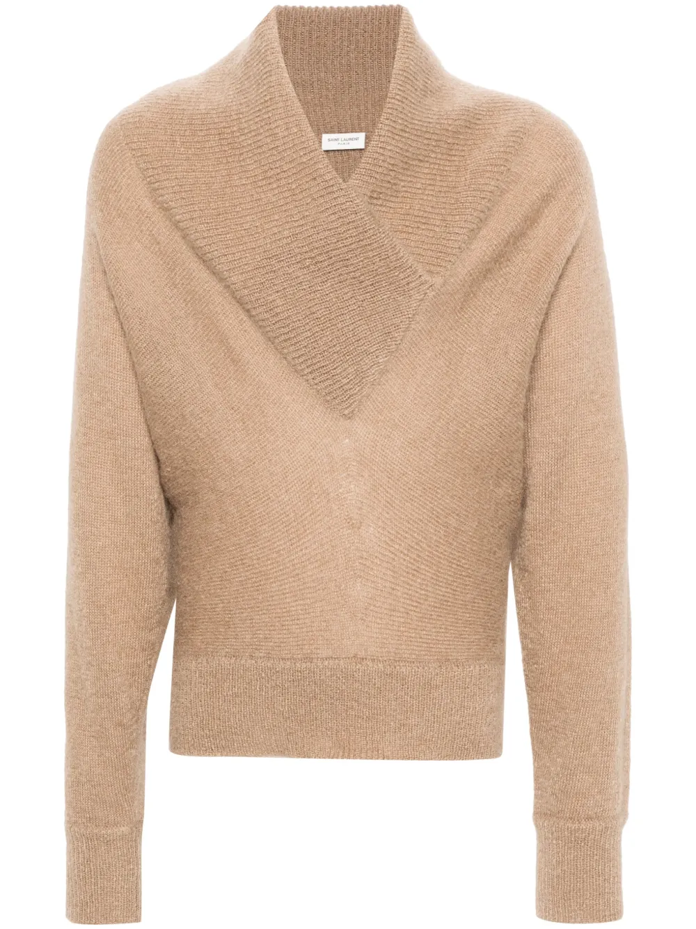 Saint Laurent Geborstelde trui Beige