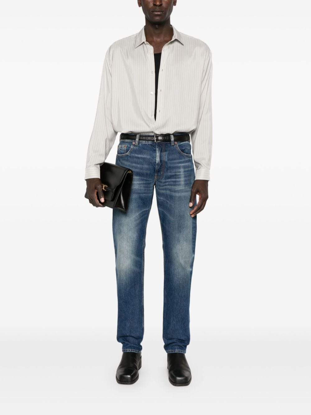 Saint Laurent mid-rise straight-leg Jeans - Farfetch