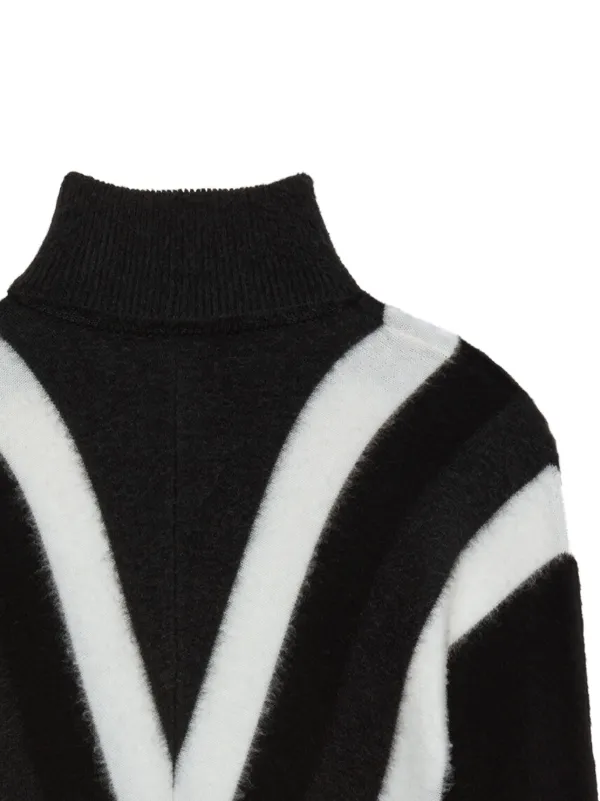 Saint Laurent graphic print Wool Jumper Farfetch