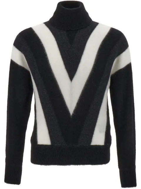 Saint Laurent graphic-print wool jumper