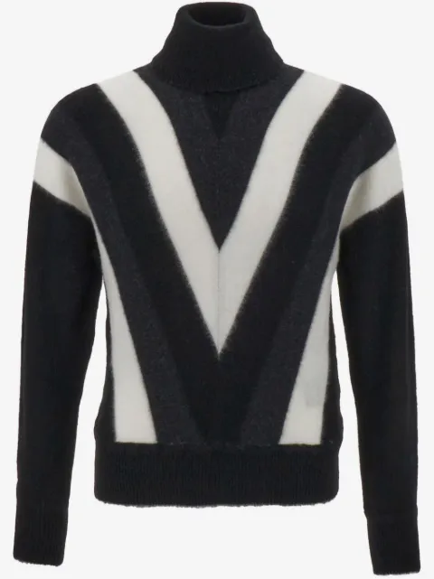 Saint Laurent graphic-print wool jumper