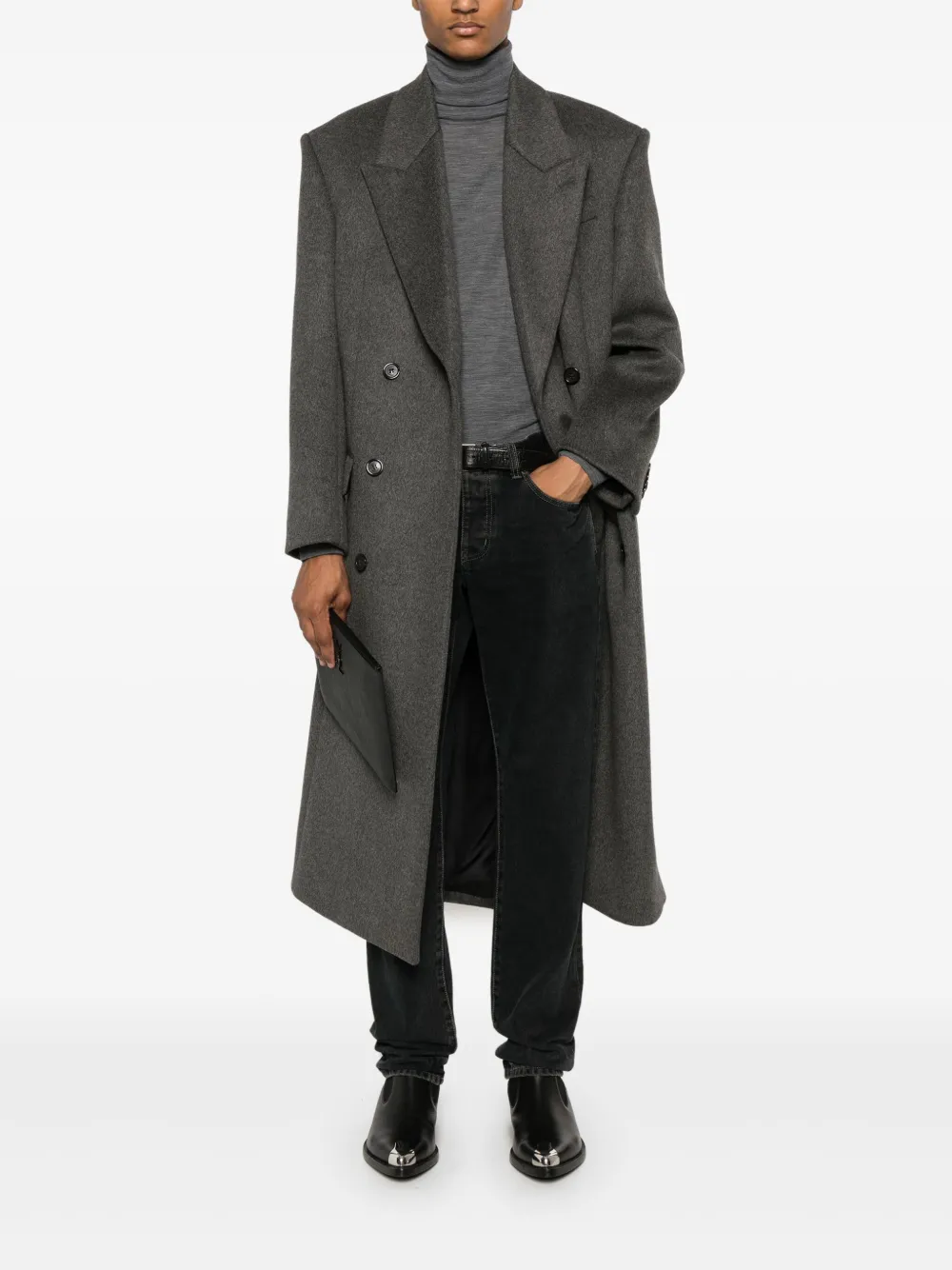 Saint Laurent Cassandre coltrui Grijs