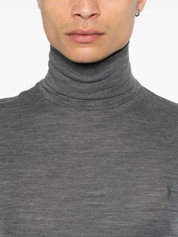 Tシャツ・カットソー Saint Laurent 'Cassandre' turtleneck sweater Saint Laurent Cassandre Turtleneck Sweater | Grey | FARFETCH ID