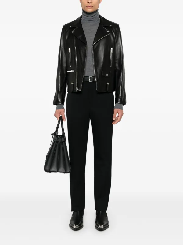 Saint Laurent Cassandre Turtleneck Sweater | Grey | FARFETCH ID