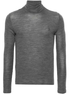 SAINTLAURENTサンローランパリ　ボートネック　ローゲージニット サンローラン パリ SAINT LAURENT PARIS ボーダーカシミヤニット
