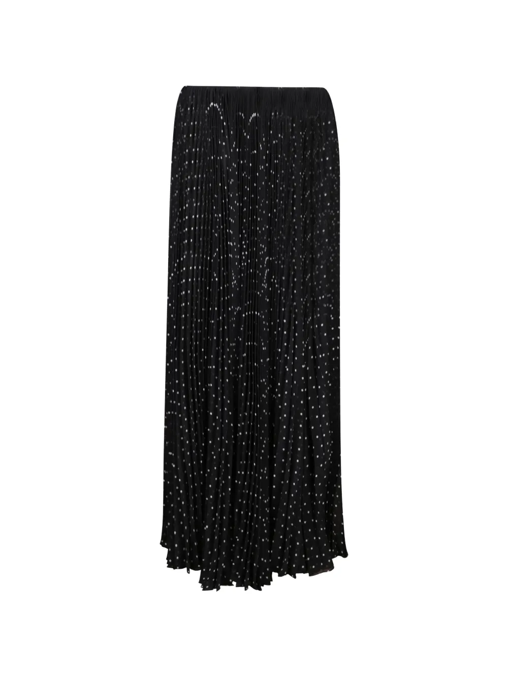 Saint Laurent Plooirok met stippen Zwart