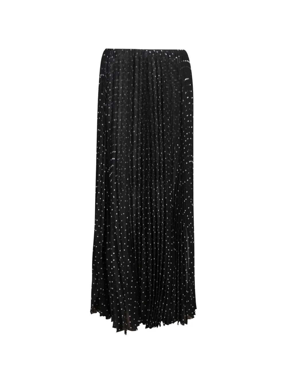 Saint Laurent Plooirok met stippen Zwart