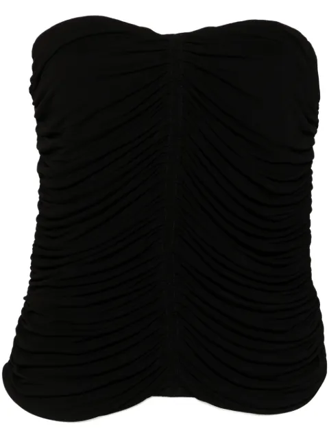 Saint Laurent ruched strapless top