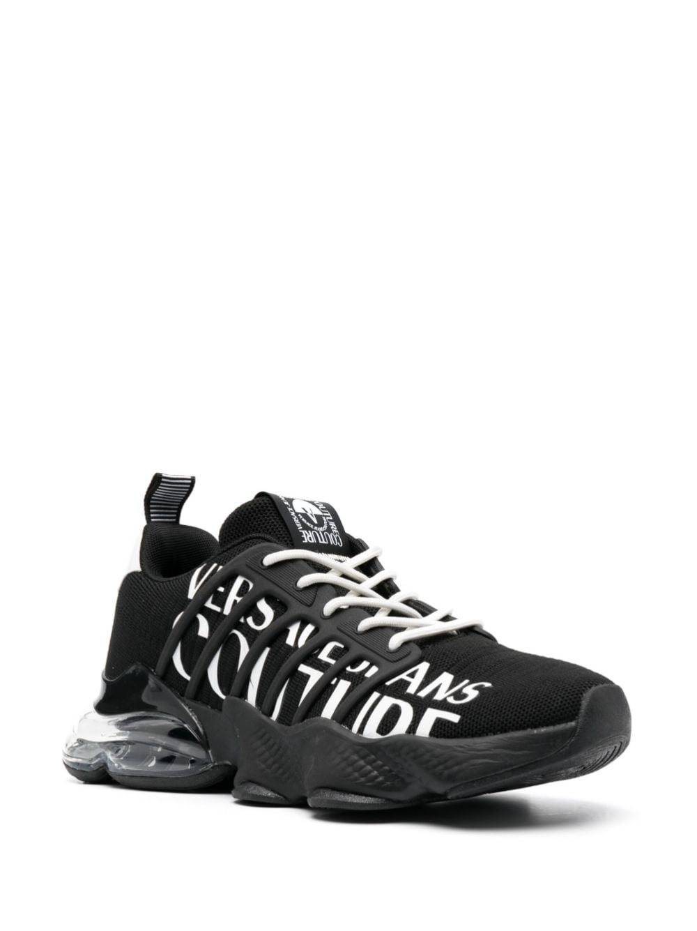 Versace Jeans Couture logo-print lace-up sneakers - Zwart