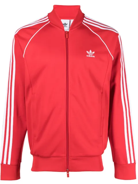 adidas trefoil-logo zip-up sweatshirt 