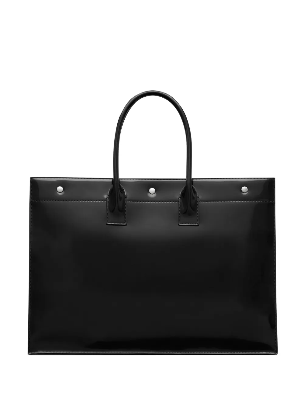 Saint Laurent Rive Gauche leren shopper - Zwart