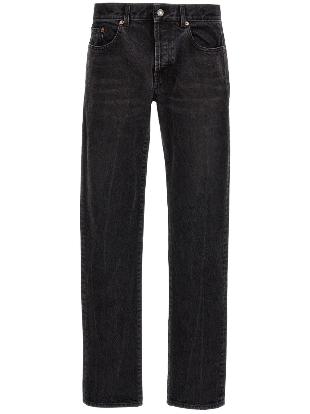 logo-plaque straight-leg jeans