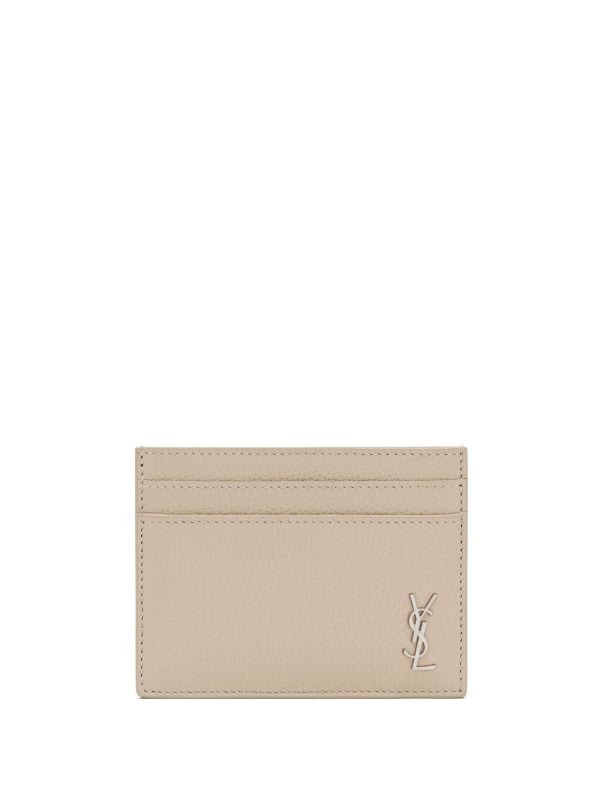 Saint Laurent Men's Tiny Cassandre Leather Card Holder