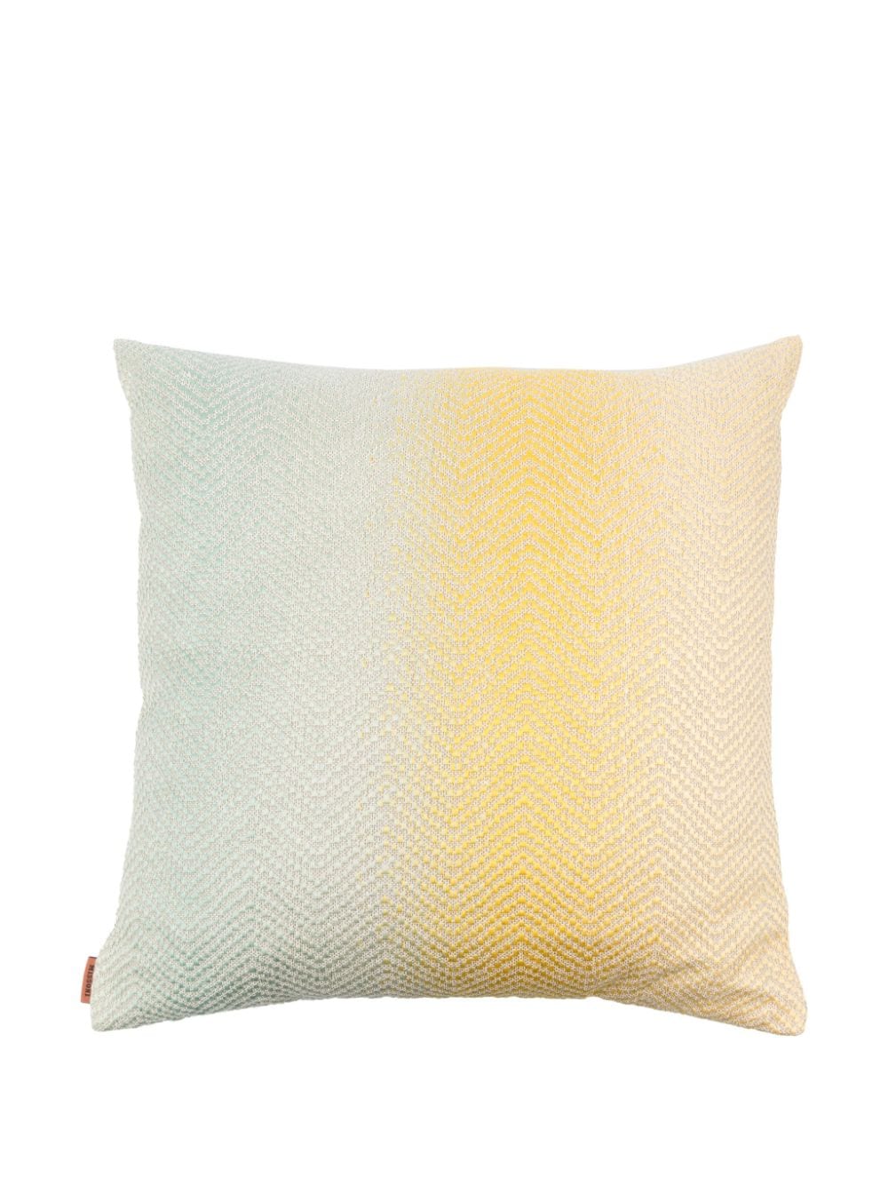 Shop Missoni Scia Zigzag Woven-design Cushion 40x40 In Yellow