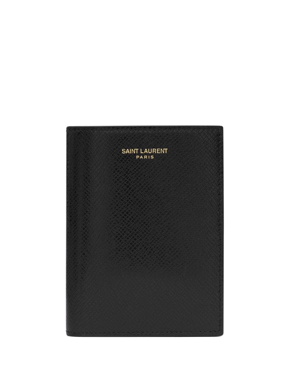 Shop Saint Laurent Paris Leather Bifold Wallet In Black