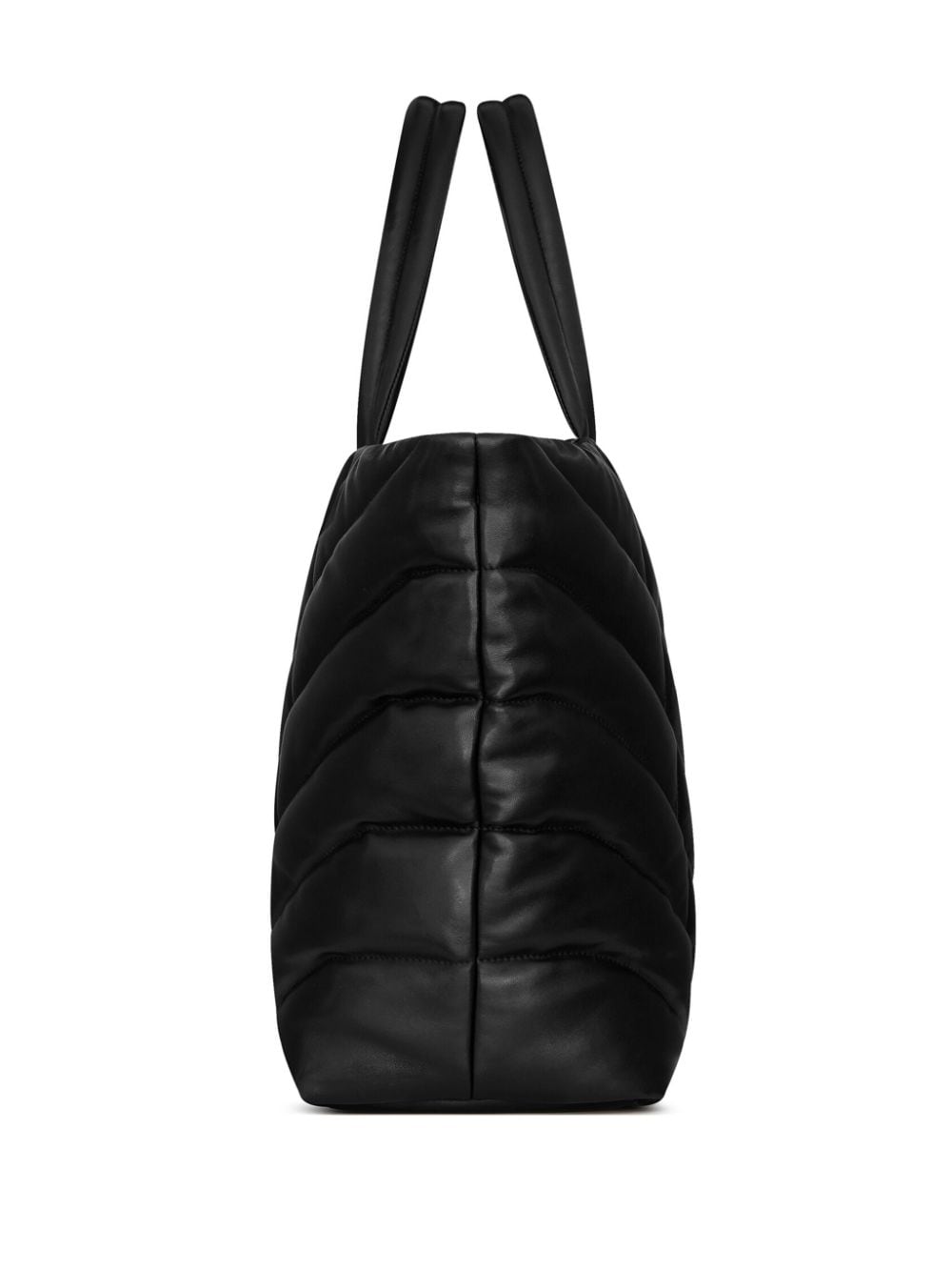 Puffer leather tote bag