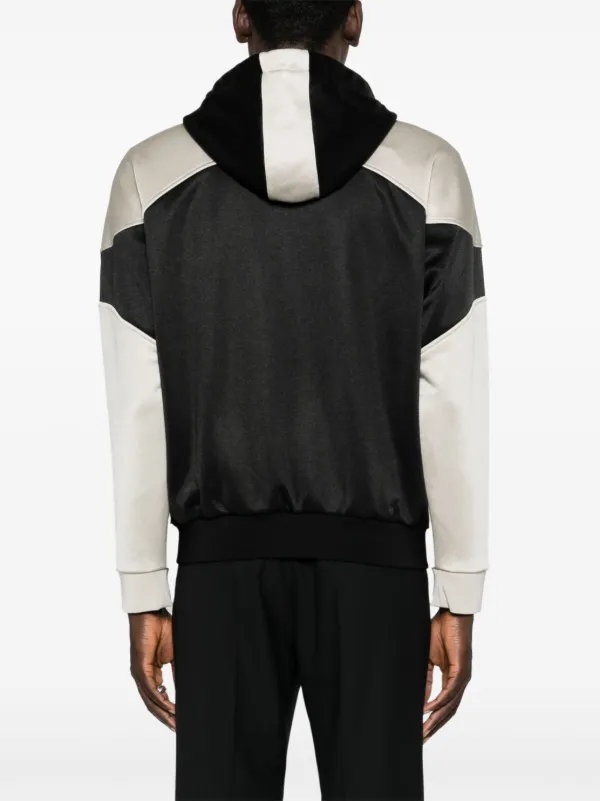 【SALE】SAINT LAURENT フーディー Saint Laurent two-tone Hooded Jacket | Black | FARFETCH